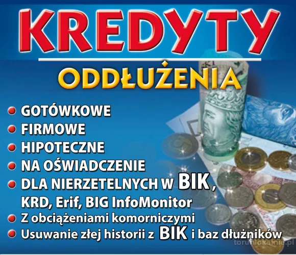 KREDYTY POŻYCZKI Z OPÓŹNIENIAMI W BIK !!!