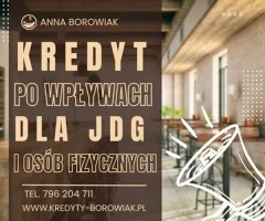 KREDYT DLA FIRM I OSÓB FIZYCZNYCH  NA PODSTAWIE WPŁYWÓW