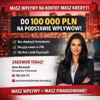 MASZ WPŁYWY NA KONTO? TO MASZ KREDYT  NA PODSTAWIE OBROTÓW