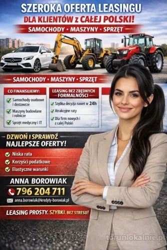 SZEROKA OFERTA LEASINGU DLA KLIENTÓW Z CAŁEJ POLSKI!