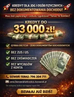 KREDYT DLA JDG I OSÓB FIZYCZNYCH BEZ DOKUMENTOWANIA DOCHODU!