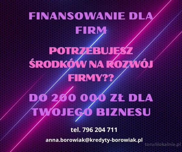 KREDYT DLA FIRM DO 200 000 ZŁ, BRAK DOCHODU TO NIE PROBLEM!