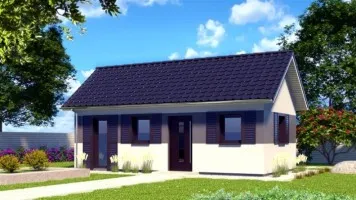 Domek drewniany całoroczny letniskowy 4,3m/6m 15/20