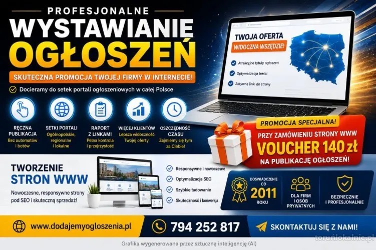 Profesjonalna promocja ogłoszeń internetowych + Tanie strony Internetowe