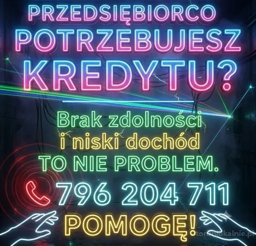 KREDYT DLA FIRM DO 200 000 PLN TYLKO NA KPiR/EWIDENCJĘ BEZ US!