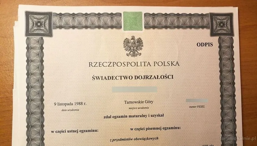 Gdzie kupić świadectwo Maturalne i dyplom uczelni.